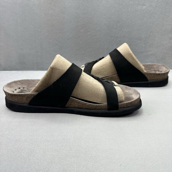 Mephisto Heleonore Womens Size 11 (41) Thong Sandals Black Braided Leather - Picture 5 of 9
